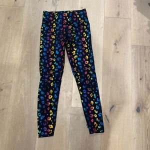 Terez S rainbow leopord foil legging.